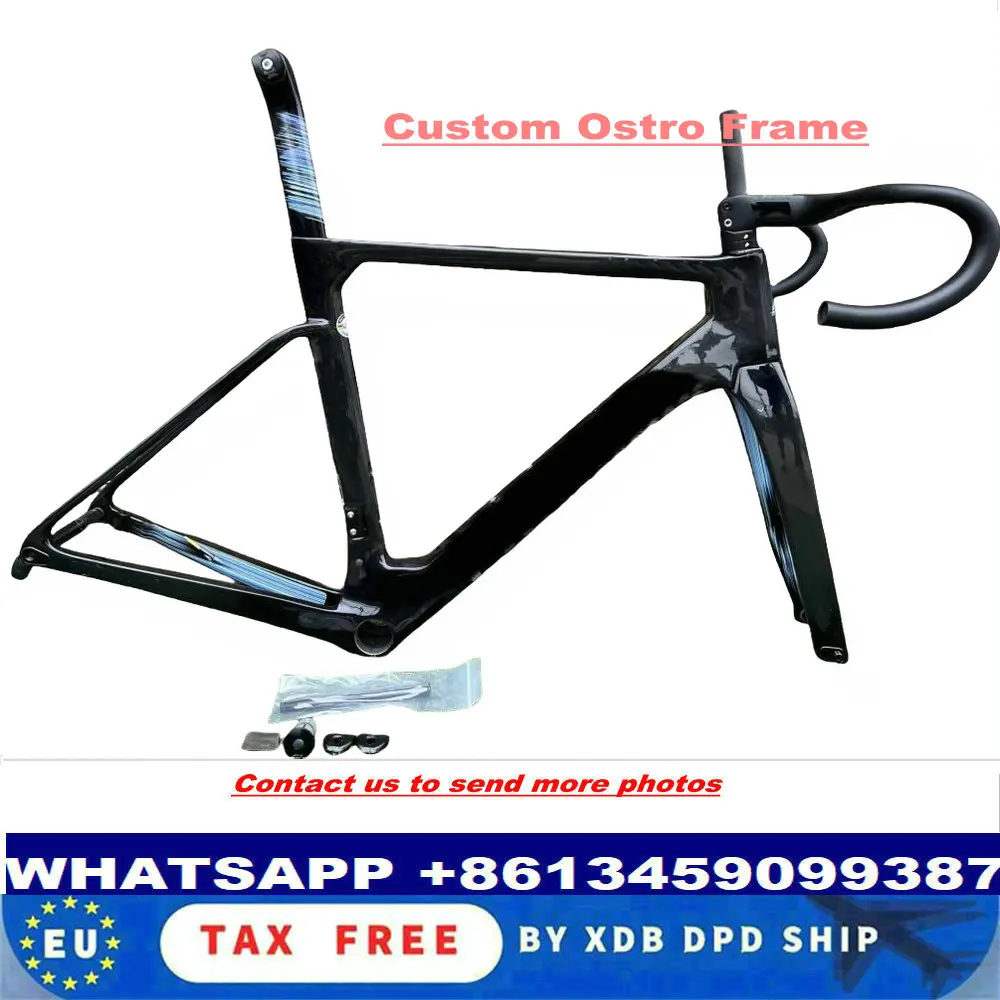 T47 Ostro Vam Road Frame DI2 Carbon Bicycle Frameset Glossy/Matte and handlebar