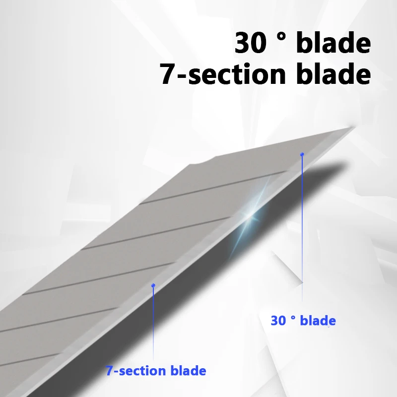 Deli Retractable Utility Knife Stainless Steel Self-Locking 30 Degree Blade Safety Art Tool Paper Box Cutter