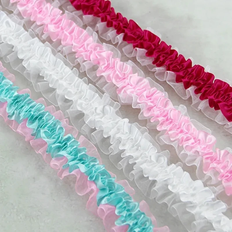 4cm Wide Fine Snow Gauze Mesh Stretch Lace Ribbon DIY Hair Bundle Hat Wallet Decorative Toy Doll Pet Clothing Creation Sewing