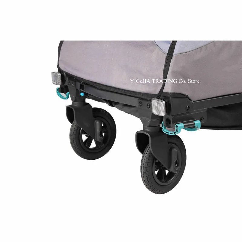 3-in-1 Double Seats Bicycle Trailer, Kids Jogger Stroller, Twins Bike Trailer Converts to Baby Carriage