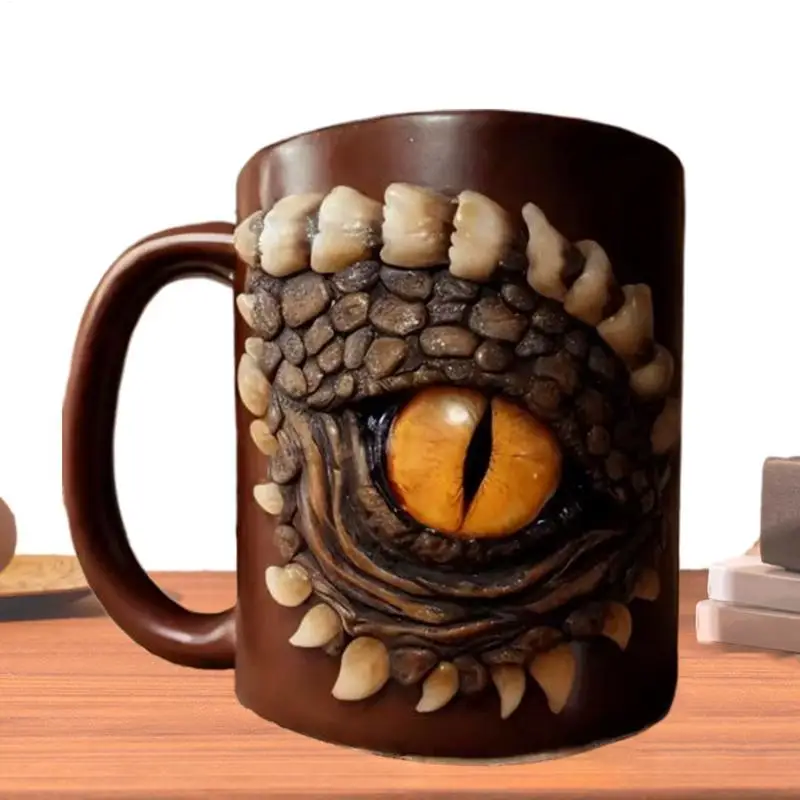 

Travel Coffee Mug Dragon's Eye Coffee Cup Gothic Drinkware 250ml For Beer Or Hot Cold Beverages Kitchen Dining Decoration Men