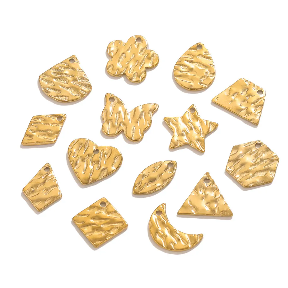 

20pcs Stainless Steel Geometric Charms Tags for DIY Jewelry Making Necklace Findings Bracelet Jewelry Supplies Parts Accessories