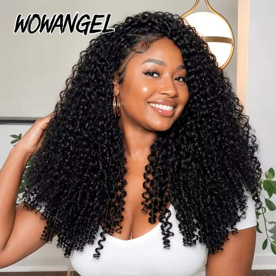 13x6 HD Lace Frontal Perücke aus burmesischem lockigem Echthaar, langer Pferdeschwanz-Stil, vorgezupfter natürlicher Haaransatz, lockige Lace-Front-Perücke – Detail 6