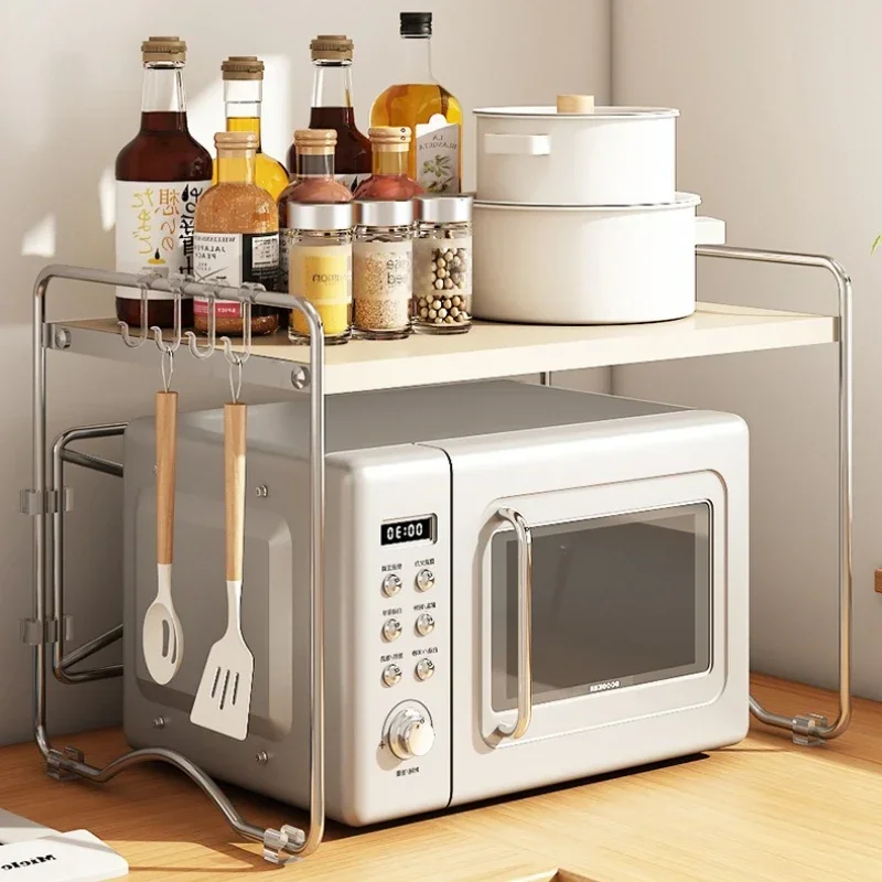 Internet Celebrity Kitchen Microwave Oven Shelf Household Multifunctional Layered Oven Shelf Countertop Rice Cooker Storage