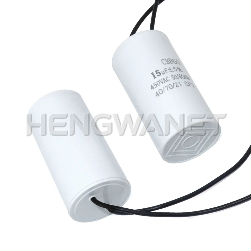 1PCS CBB60 Motor Run Capacitor 450V AC Starting Capacitors 5% 4UF 8UF 10UF 16UF 25UF 30UF 60UF for Washing Machine, Water Pump