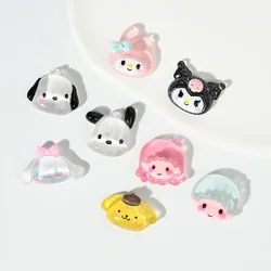 10 sztuk przezroczysta kreskówka żywica zwierząt/księżniczka DIY Mini figurka artykuły do scrapbookingu Cabochon Flatback Charms ozdoby