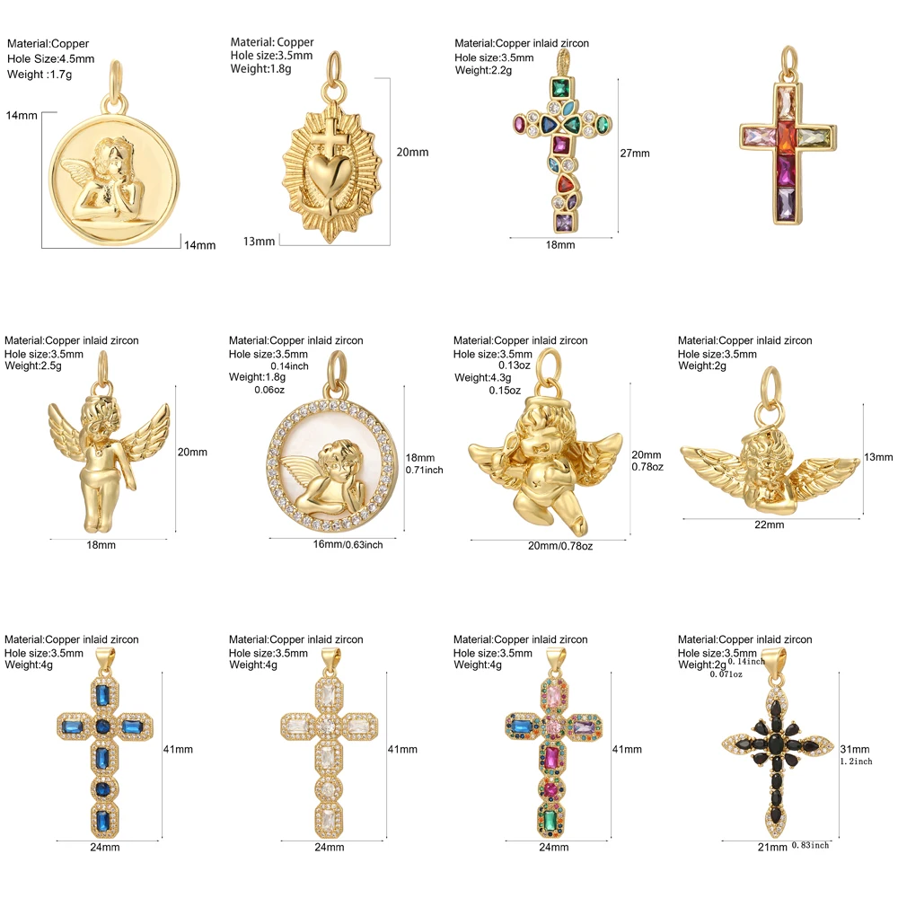 Gothic Cross Chram for Jewelry Making Supplies Jesus angel Heart Dijes Diy Bracelet Necklace Bracelet Excellent Quality Pendant