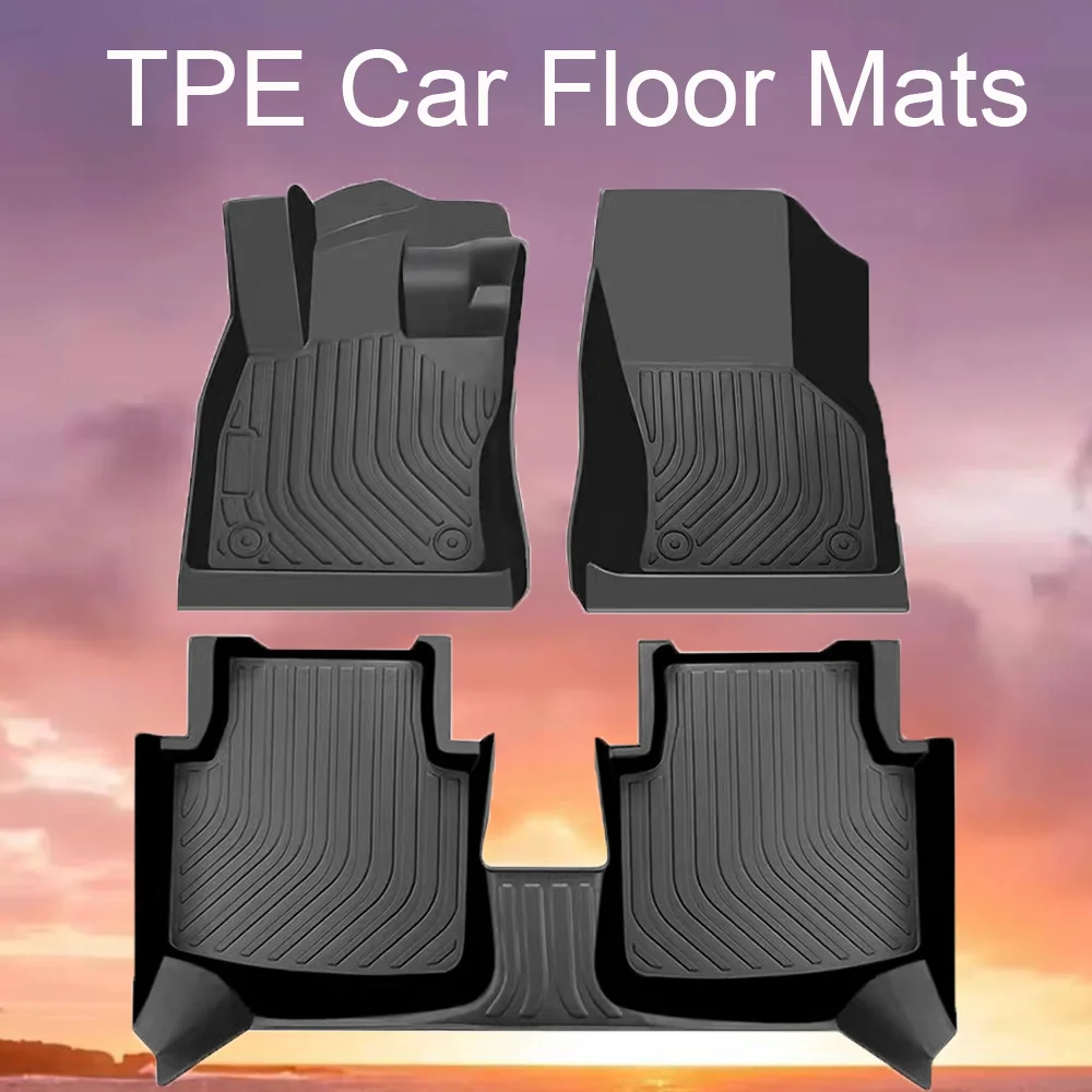 3 PCS TPE Car Floor Mats Suitable for Mercedes-Benz S Class W222 2014-2020 W223 2021-2023 Car Accessories