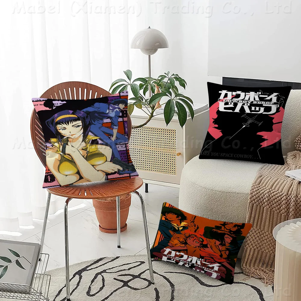 

Cowboy Bebop Japan Anime Cushion Cover Pillow Cover Decor Pillowcase Printed Cushion Case For Couch