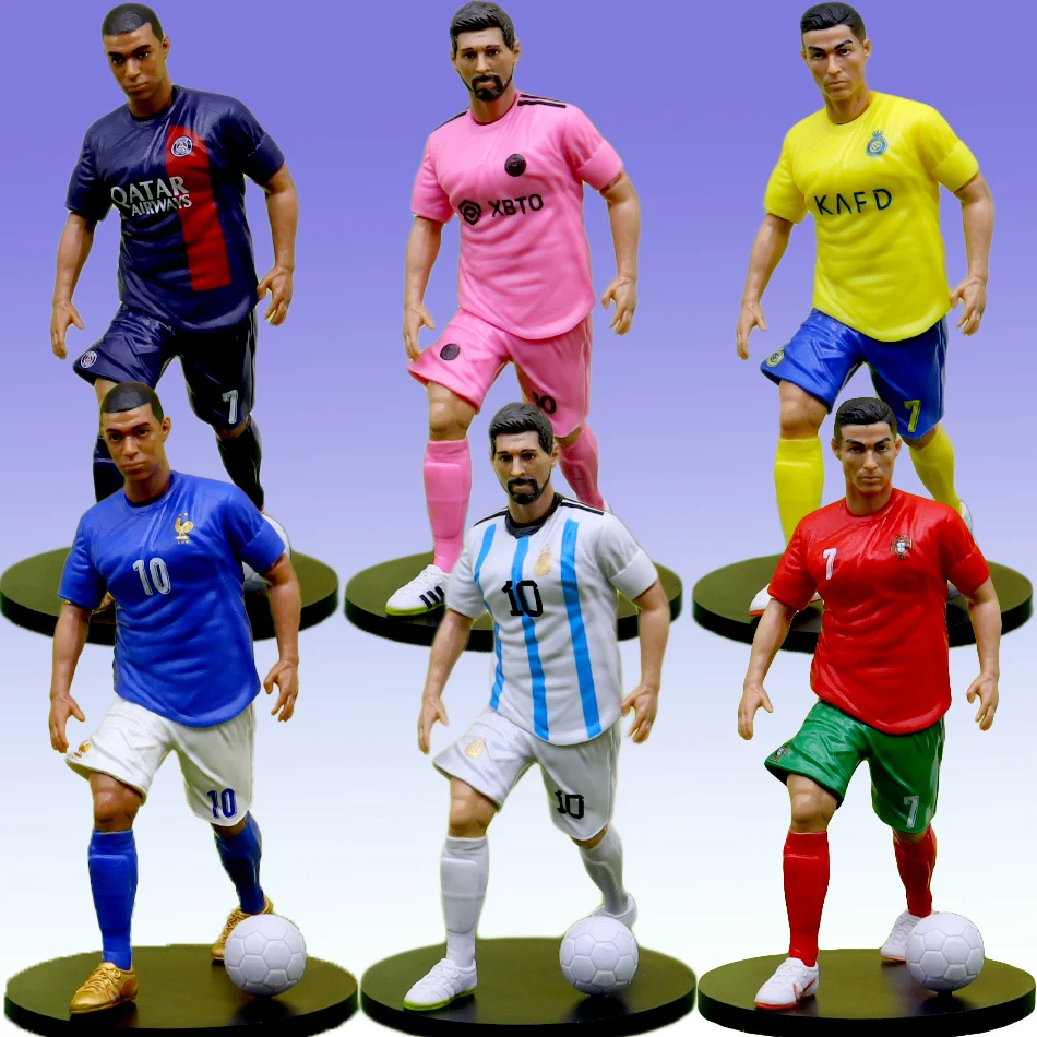 C.Ronaldo Messi Mbappe  star of football figurines, fan supplies, and souvenirs for Real Madrid and Barcelona