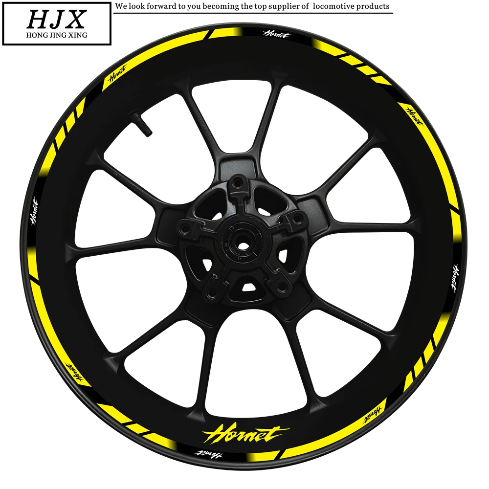 For Honda Motorcycle CB 250 400 600 919 1000 R F Hornet Rim Logo Reflective Sticker 17 Inch Wheel Hub Decal Decoration Set