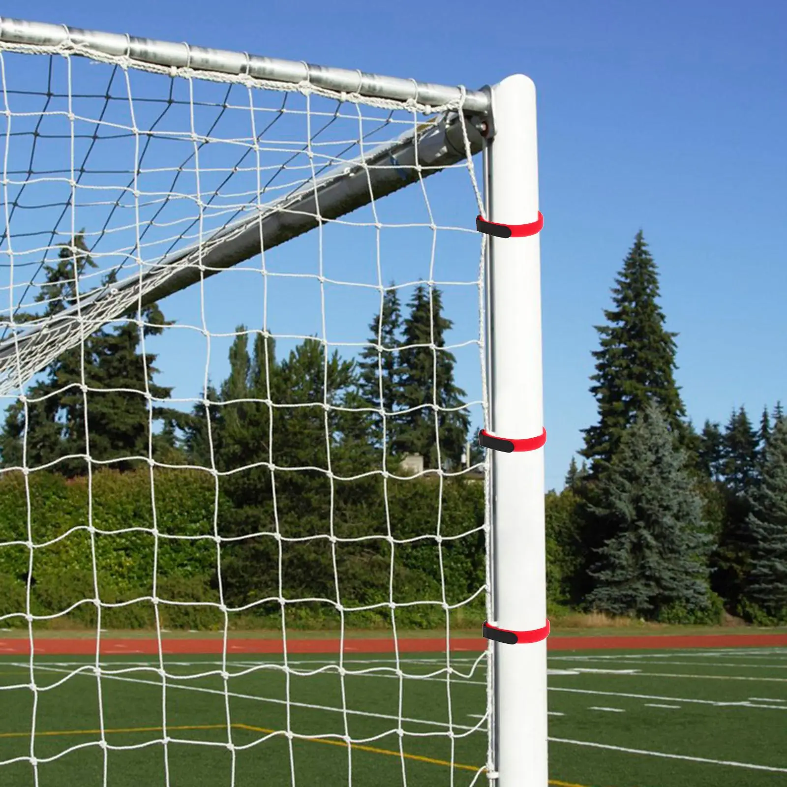 50 Pcs Self Adhesive Football Net Straps Reusable Cable Ties Durable Nylon Buckle Design Soccer Goal Attachment Sports Equipment