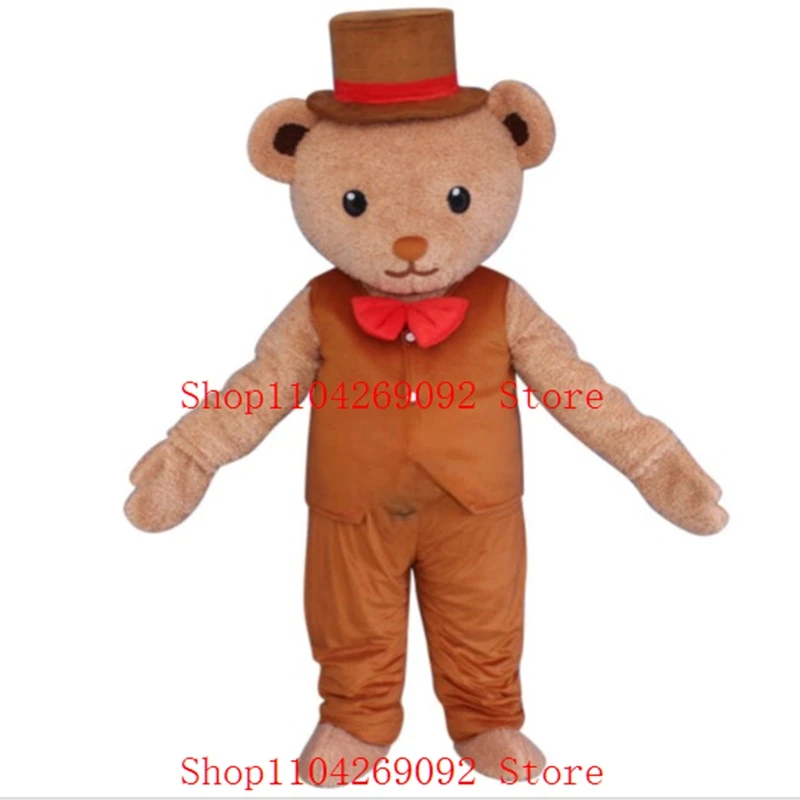 

Adult Size Dress Plush Bear Mascot Costume for Sale Animal Cartoon Cosplay Costume Halloween Anime Character Custom Birthday Par