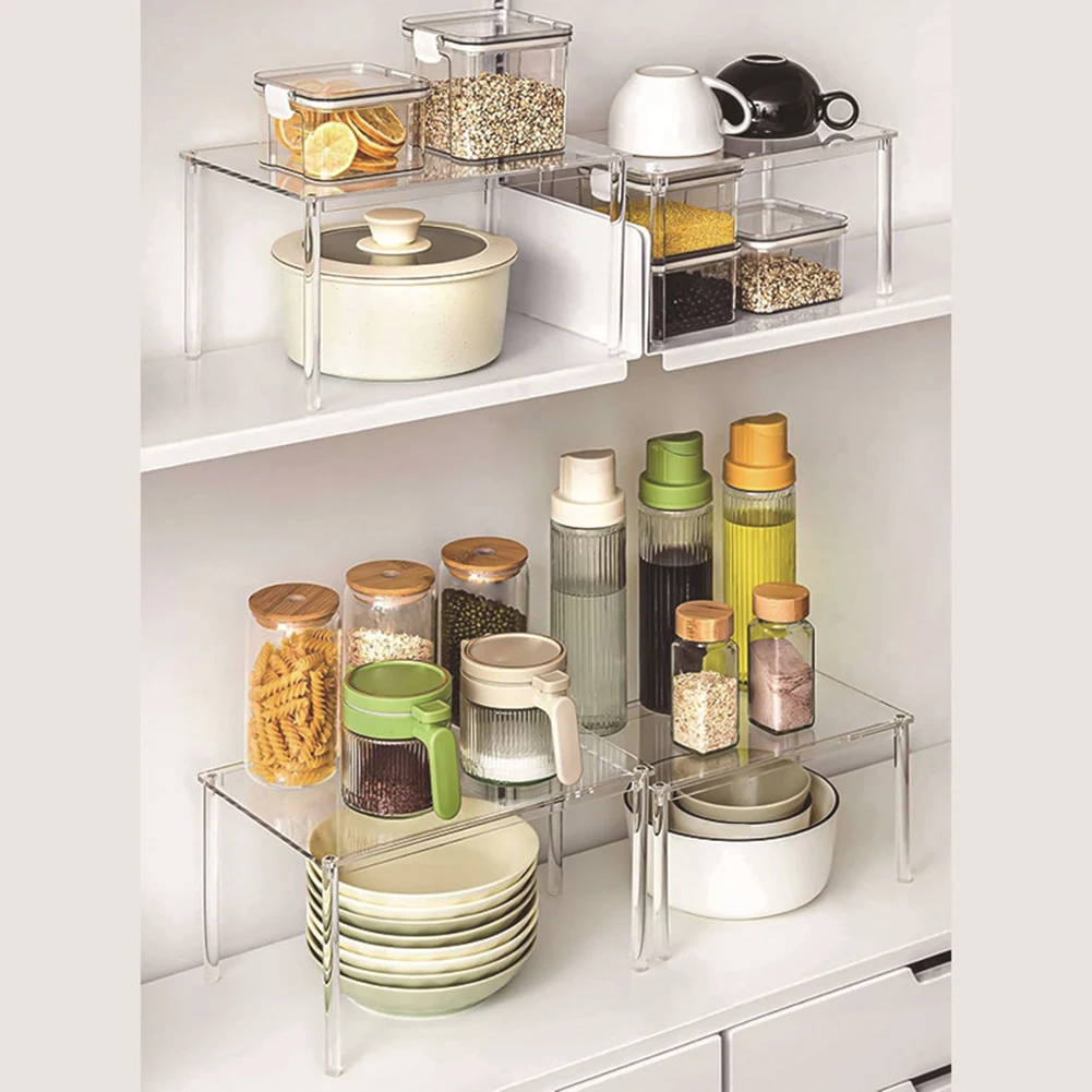 Countertop Display Riser Transparent Cabinet Organizer Easy Glide Clean Organizer Kitchen Organizer Kitchen Storage