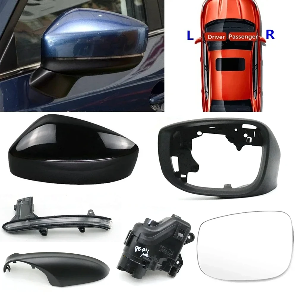 Left Right Side Rearview Mirror Heat Lens Lower Cover Cap Frame Shell Folding Motor For Mazda CX-5 17-25 CX-8 18-25 CX-9 16-25