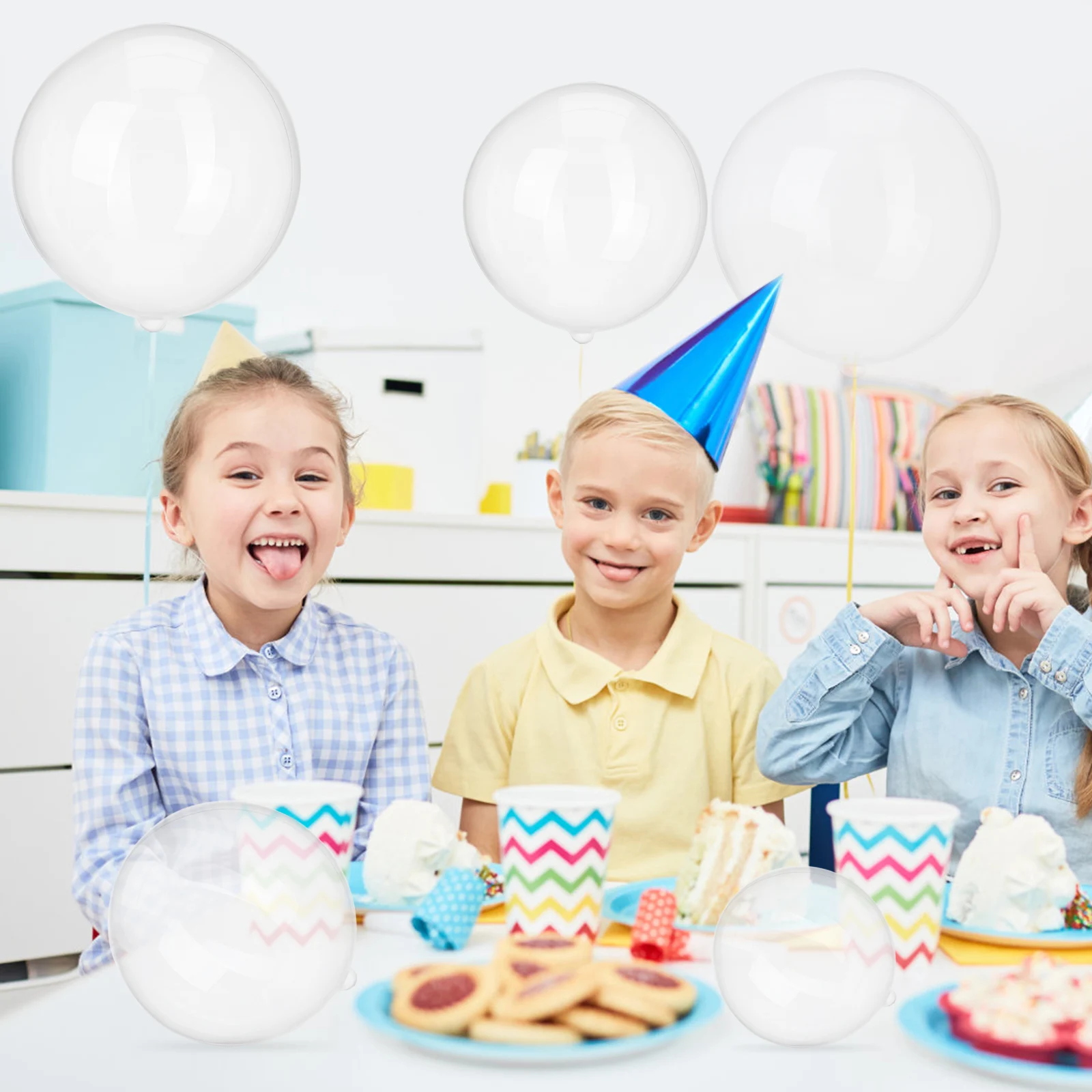 

100 Pcs Clear Bobo Balloons Transparent Tpu Balls Party Shower Cake Festivals Birthdays Stuffing Bubbles Decorations