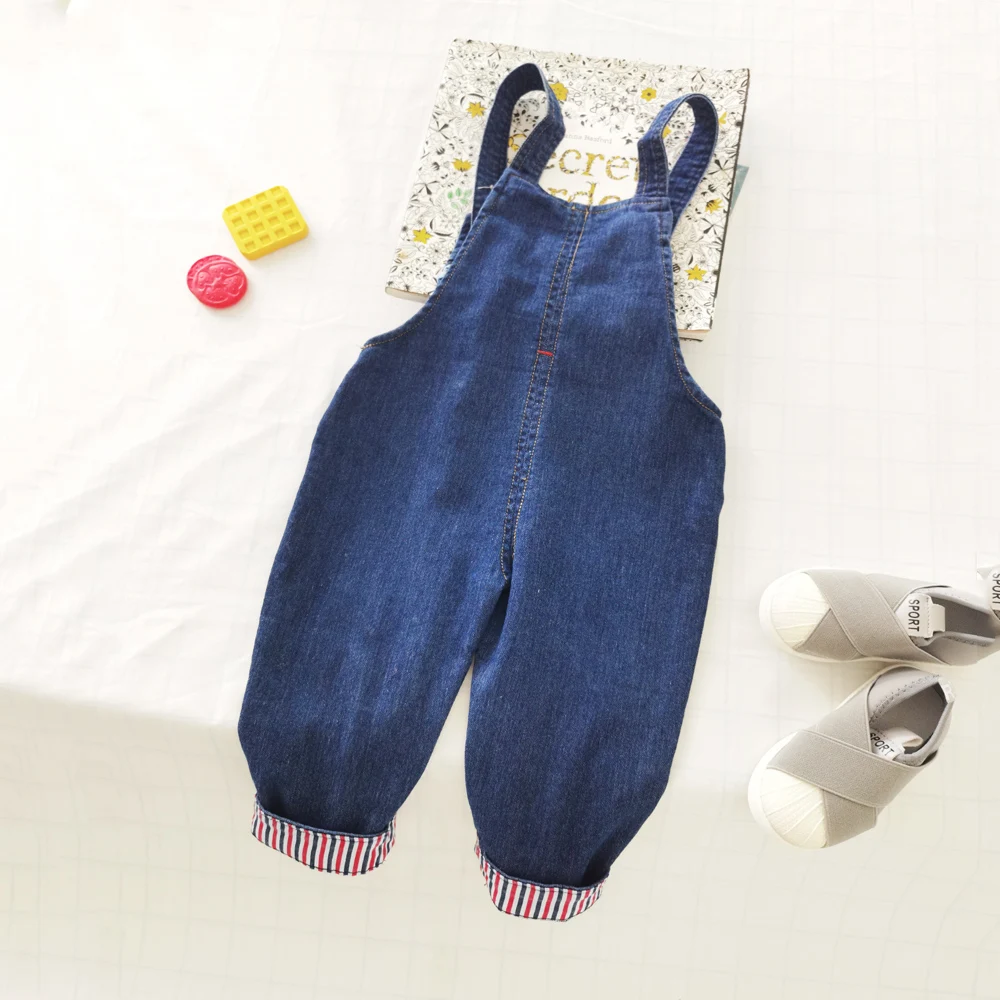 IENENS Baby Girls Overalls Kids Trousers Denim Dungarees Embroidery Butterfly Pants Toddler Infant  Jumpsuit 0-4 Years Clothes