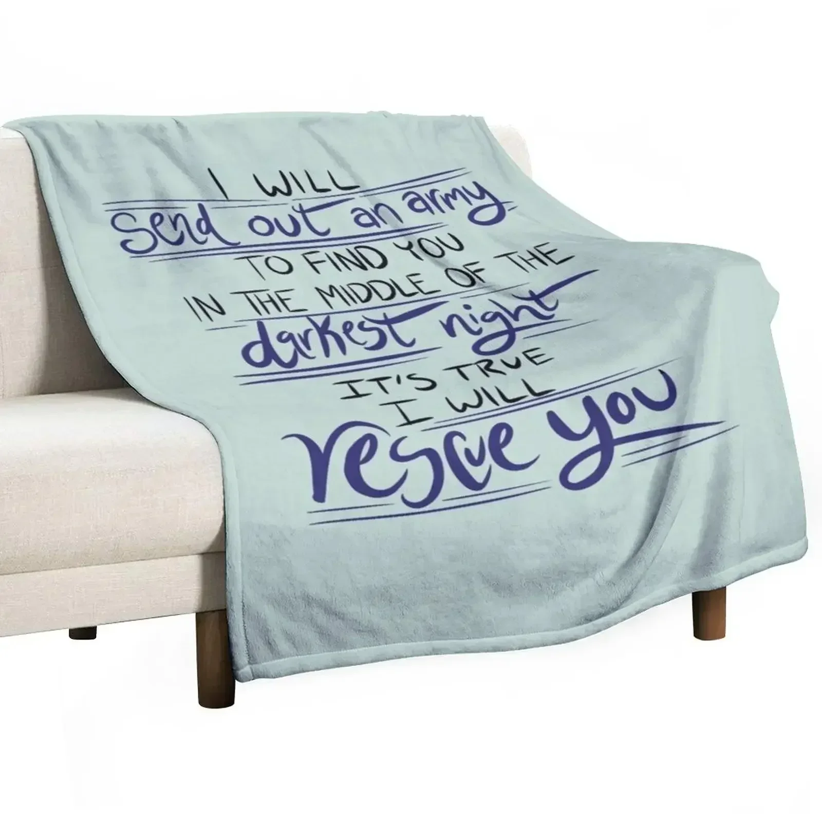 I Will Rescue You - Lauren Daigle Throw Blanket Thins Bed covers Blankets