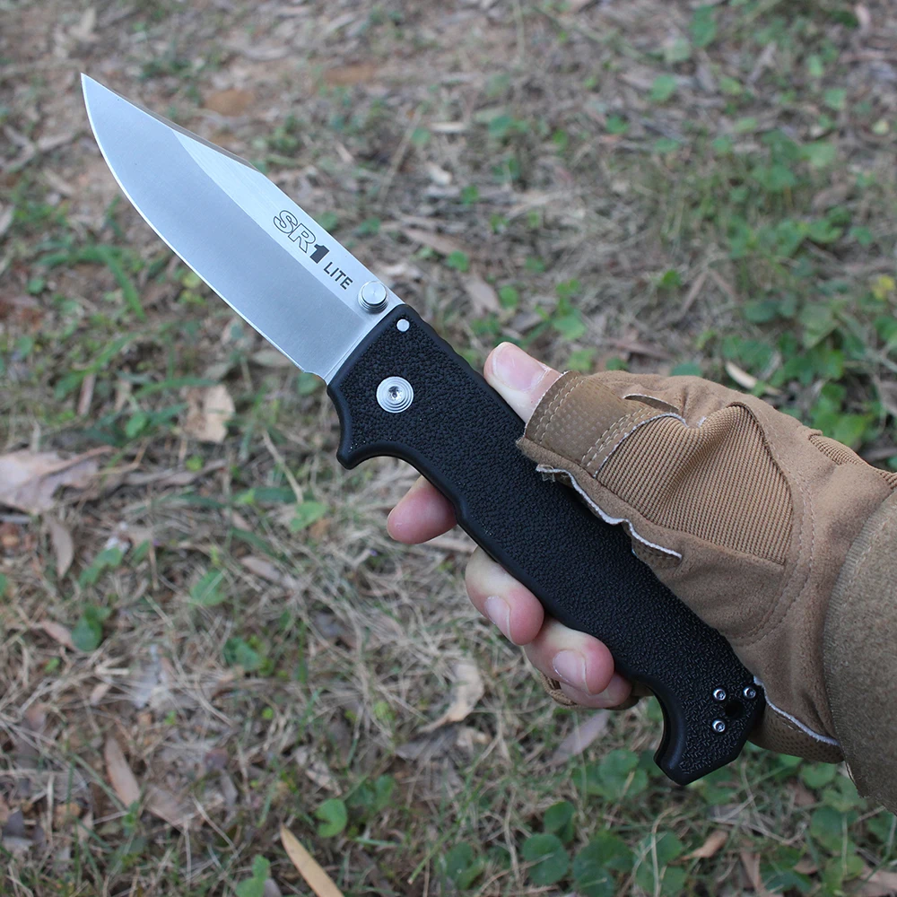 Cold SR1 Lite Folding Knife 8Cr14MoV Steel Outdoor Tactical Hunting Self-defense Pocket Knives EDC Utility Bushcraft Ganzo knife