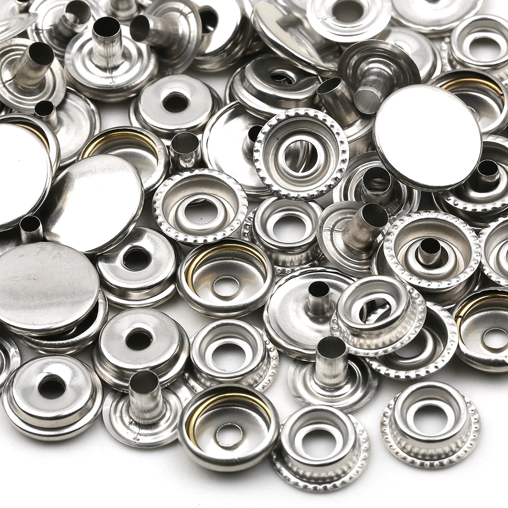 Nowe 20 zestawów 10mm metalowe skórzane zatrzaski przyciski dociskowe akcesoria do szycia Botones przycisk zatrzaskowy do odzieży kurtki torby