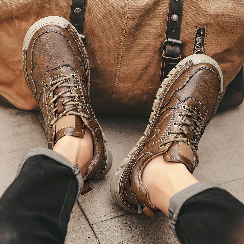 

Мужская повседневная обувь на плоской подошве, однотонная удобная дышащая деловая мужская обувь на шнуровке, размер 38-47