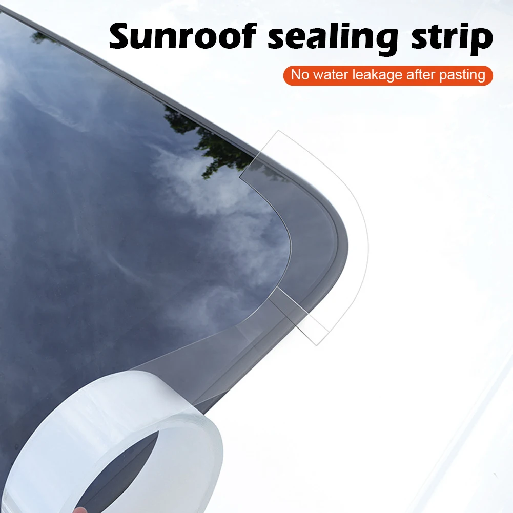 Universal Car Sunroof Edge Waterproof Sealing Strip, Transparent, Noise Reducing, High Temperature Resistant Sunroof Sealing Kit