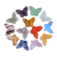 Healing Crystal Butterfly Pendant for Making Jewlery Necklace Handmade Craved Animal 15x20mm Energy Christmas Gifts