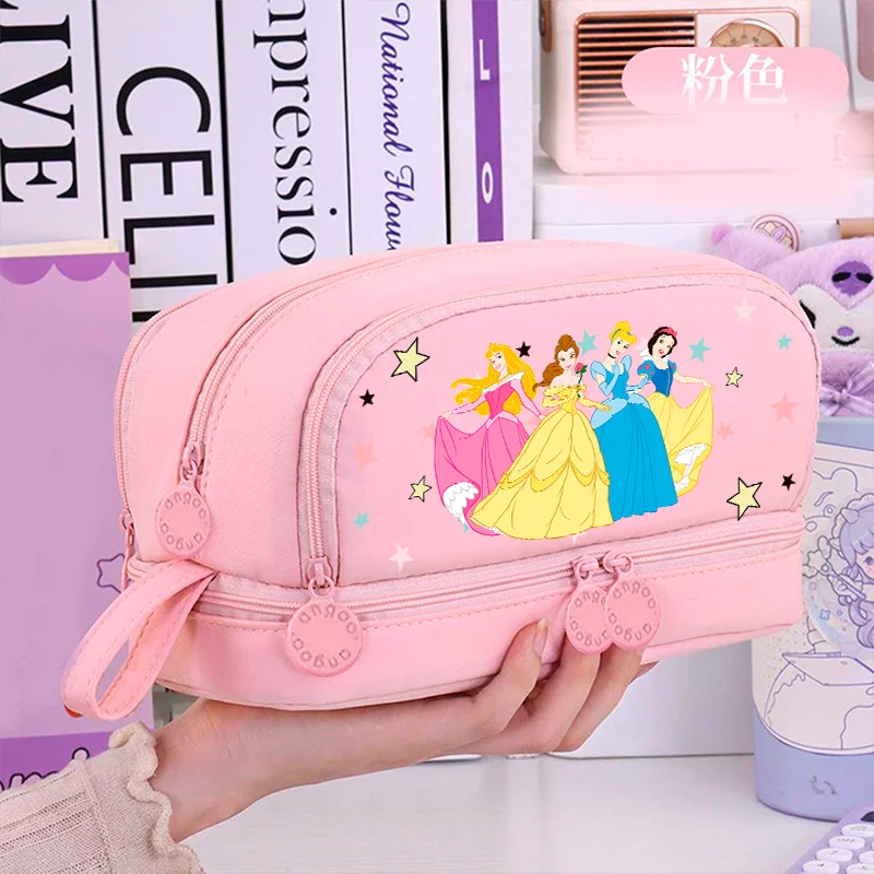 مقلمة أميرات ديزني أورورا سنو وايت مقلمة أرييل إيلا سعة كبيرة صندوق رصاص صندوق أدوات مكتب متعدد الوظائف #1