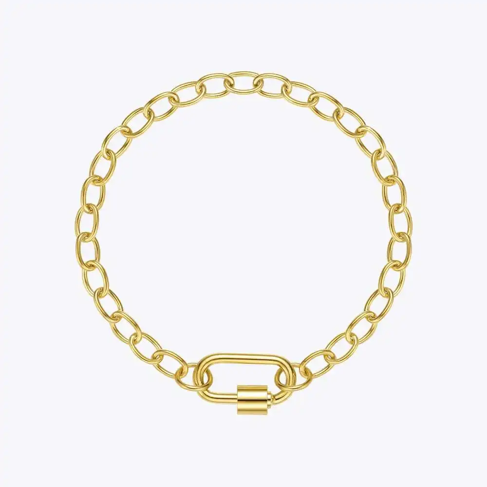 

ENFASHION Punk Screw Bracelets For Women Fashion Jewellery Gold Color Stainless Steel Boho Armband Bracelet Party Pulseras B2181
