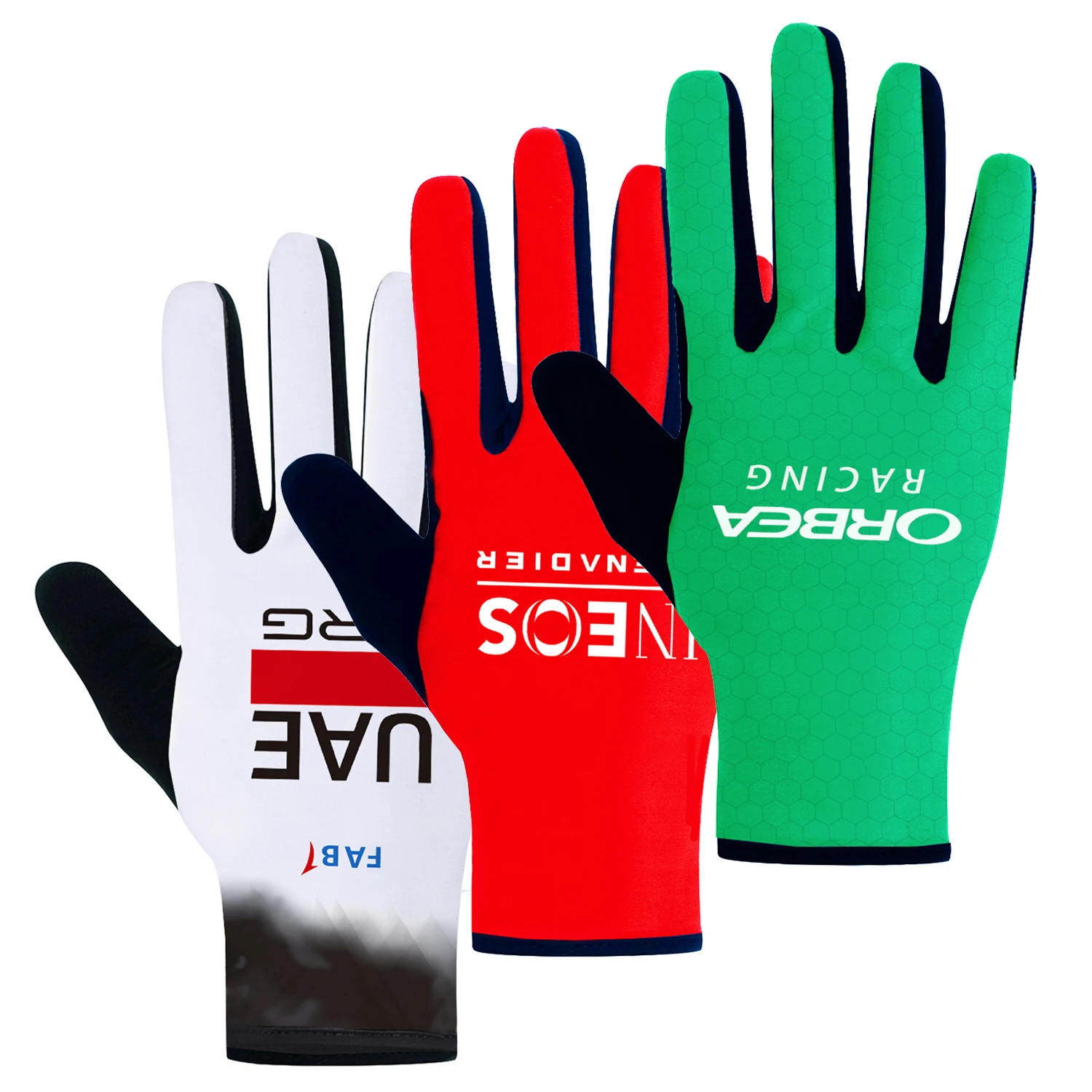 

2026 UAE Cycling Gloves Team ORBEA RACING Full Finger Men Women Warmth Bike Gloves Running Fitness Gym Riding Bicycle Gloves