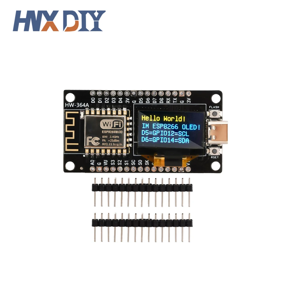 1-10PCS NodeMCU ESP8266 V3 Development Board with 0.96 Inch OLED Display CH340 ESP-12F WiFi Module TYPE-C For Arduino/Micropytho