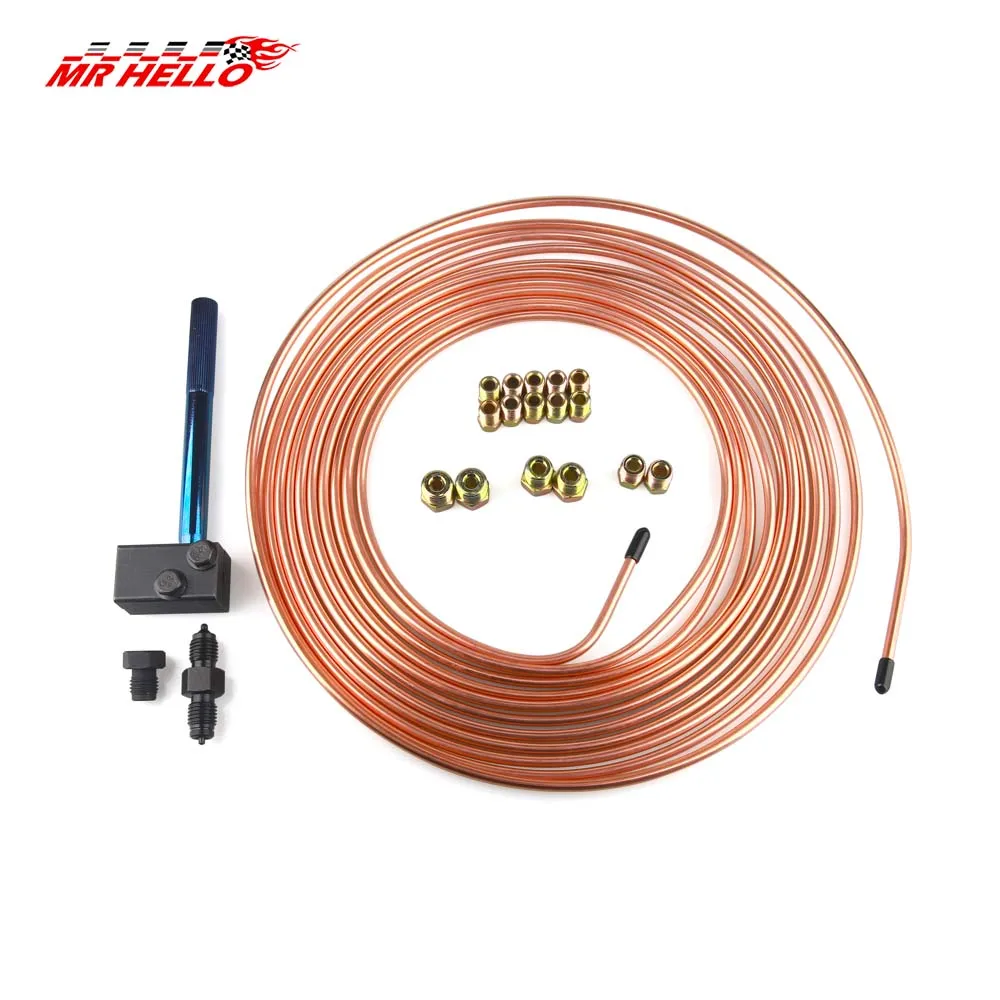 مجموعة أدوات Strumento per svasare tubi freno Lineo Professional in rame Kit bobina tubi line freno auto antiruggine Rullo tubo 3