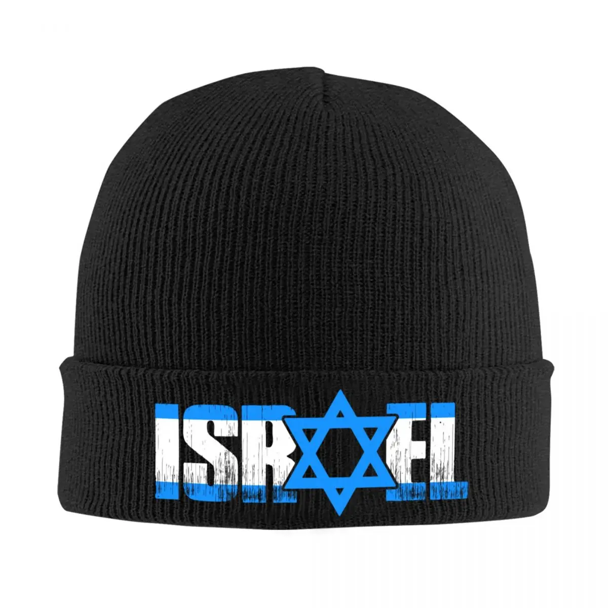 Custom Israeli Pride Star Of David Skullies Beanies Caps For Men Women Unisex Winter Warm Knitting Hat Adult Israel Bonnet Hats