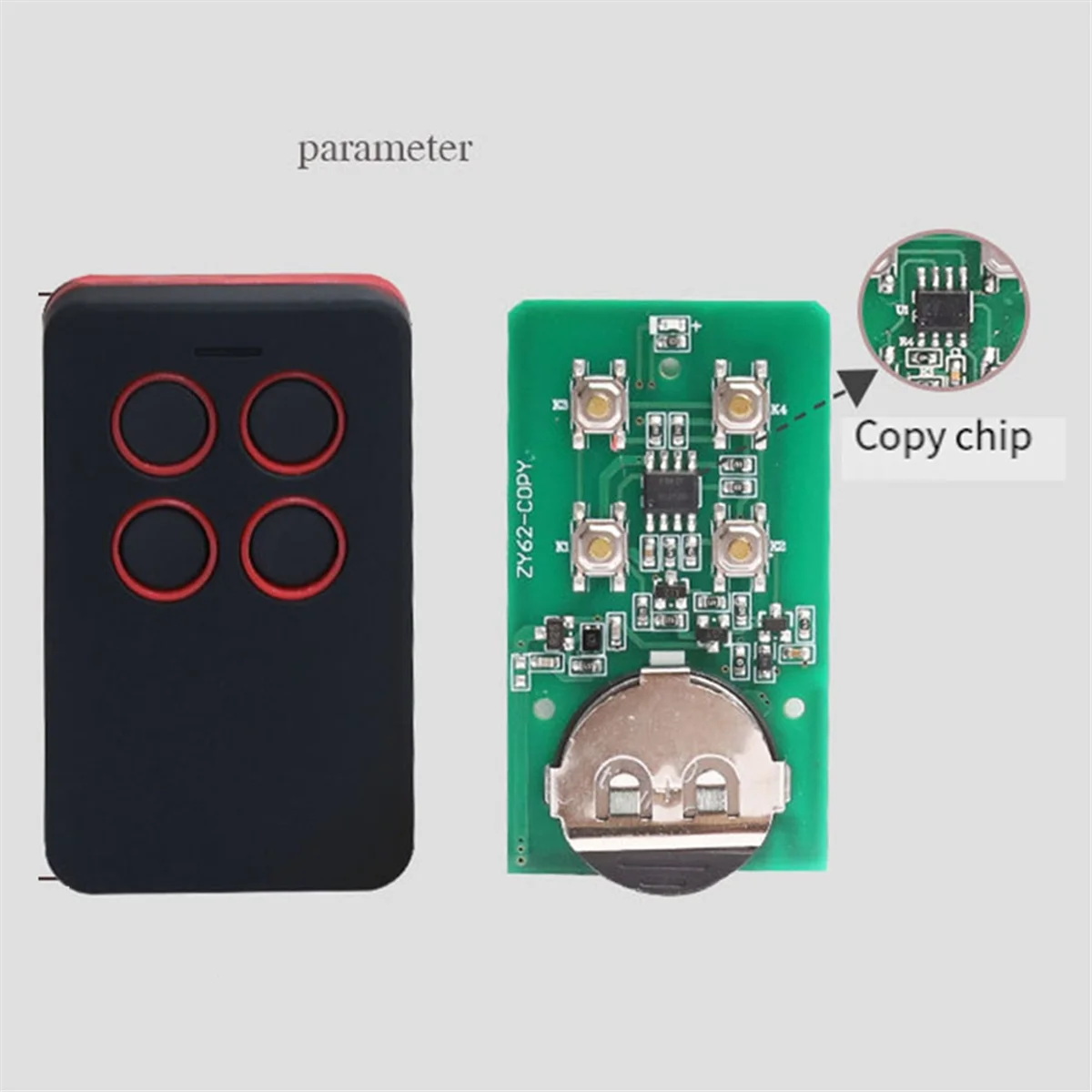 Smart Home Clone Remote Control 433MHz Automatic Copy Remote Control Multi-Frequency Wireless Cloning Garage Door Opener