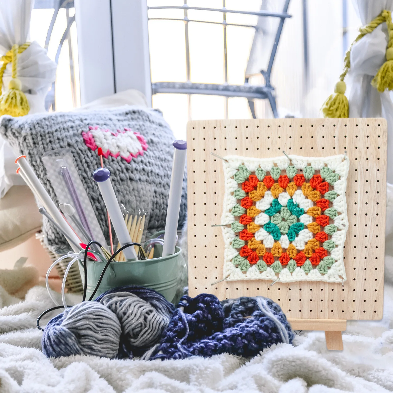 Crochet Blocking Board Granny Square Afghans Blocking Board for Knitting Crochet DIY Crochet Blocking Mats Set Best Gifts