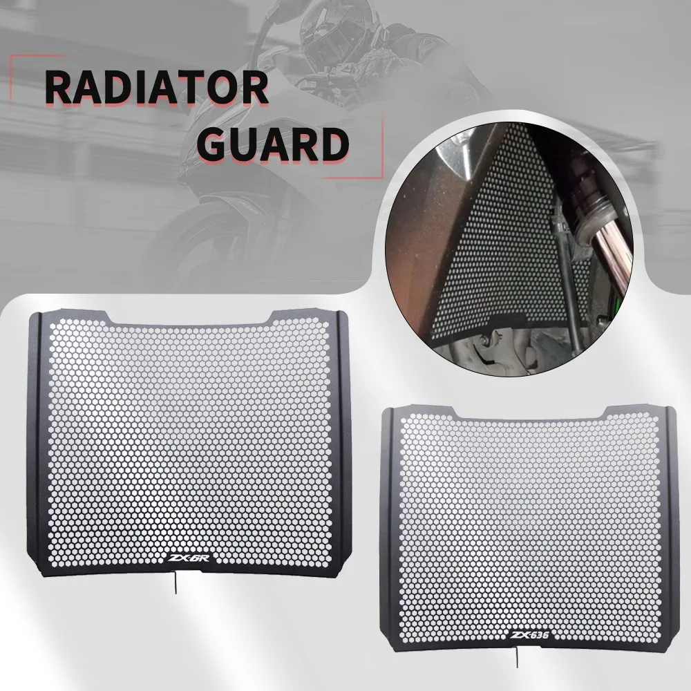 

Motorcycle For Kawasaki ZX 636 ZX 6R ZX-6R Radiator Grille Guard Cover ZX636 ZX6R 2007 - 2025 2024 2023 2022 2021 Performance