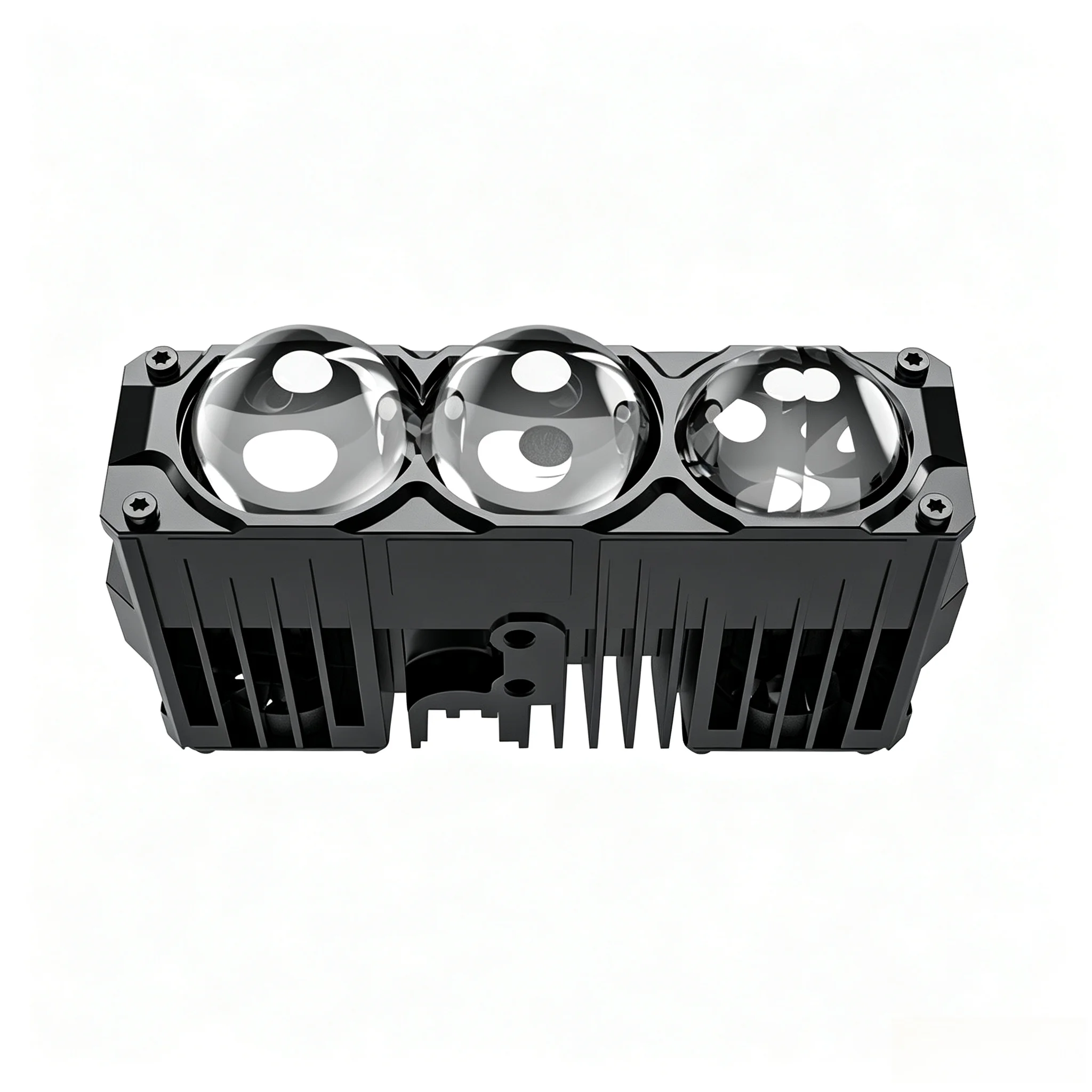 NXY NX65 3 Eye LED Spotlight Grille Light Triple Lens High Bright Valve Switch Hi Lo Beam Offroad SUV Motorcycle Retrofit Lamp