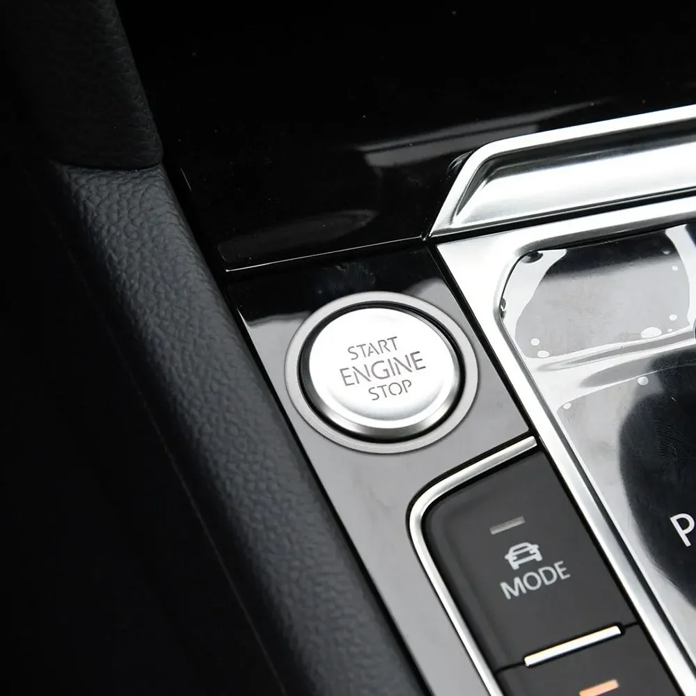 Car Engine Start Button Sticker for VW MK7 VII GTI R Jetta CC Arteon Passat B8 Touareg T-roc Key Ring Ignition Cover Accessories