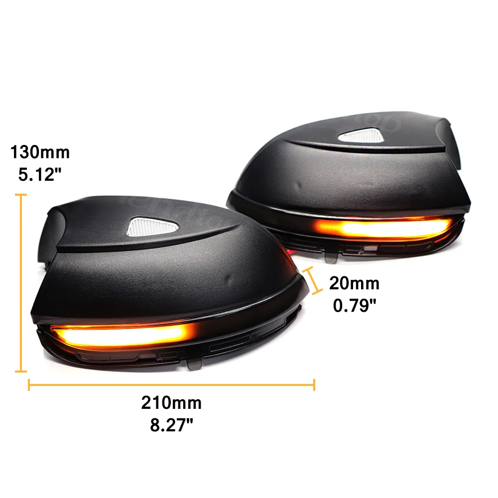 2pcs For VW Passat B7 CC Scirocco Jetta MK6 EOS Side Wing Rearview Mirror Indicator Blinker Repeater Dynamic Turn Signal Light