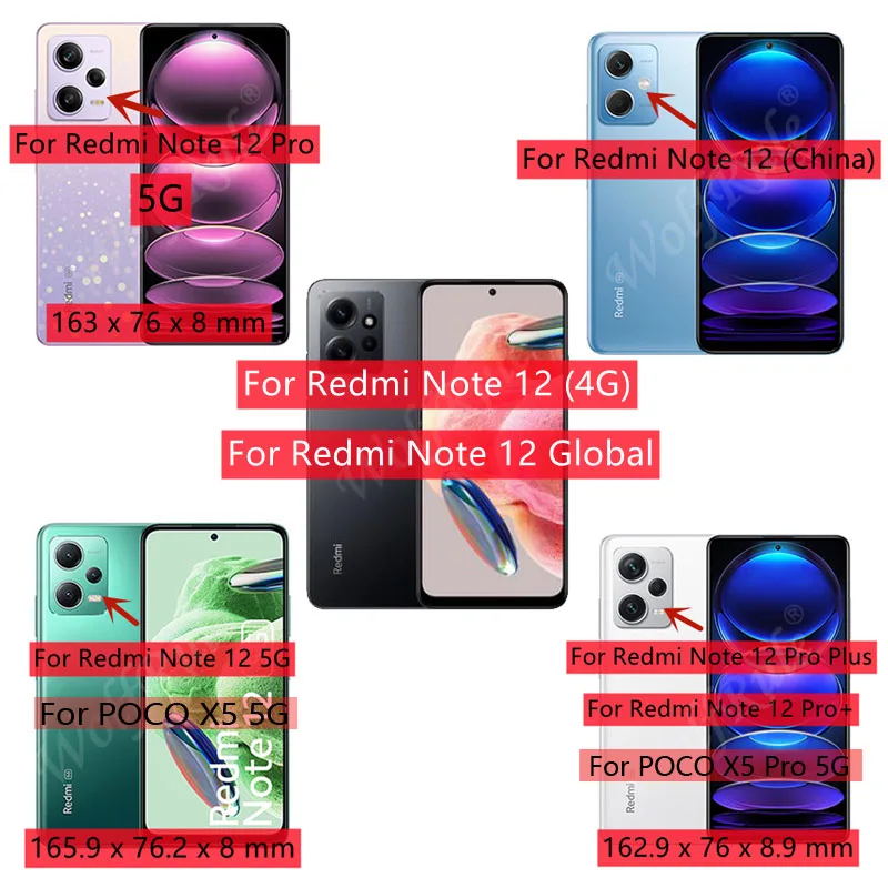 Flüssige Silikonhülle für Xiaomi Redmi Note 12 Pro Plus Note 12 Pro + Linsenschutz, stoßfeste Abdeckung für Poco X5 Pro 5G Hüllen – Detail 1