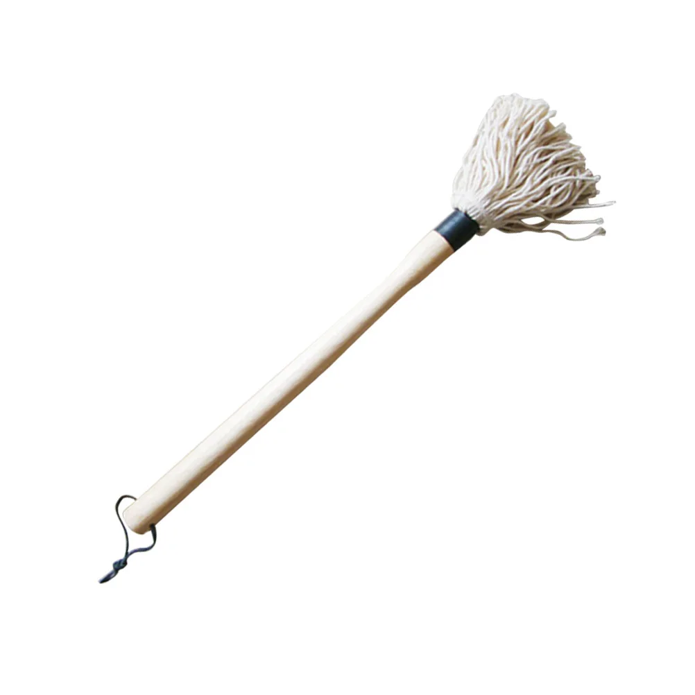 

2Pcs Wood Handle Cotton Fiber Bbq Mop Brush Heat Resistant Soft Absorbent Basting Barbecue Sauce Glazing Marinade