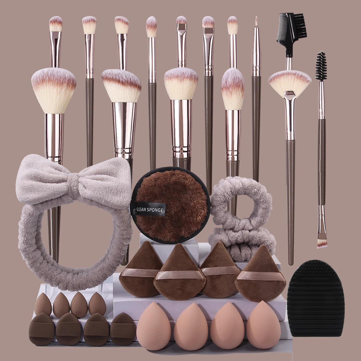15本/20本/36本多機能メイクブラシセット＆メイクスポンジパウダーパフクレンジングキット＆メイクブラシクリーニングツール