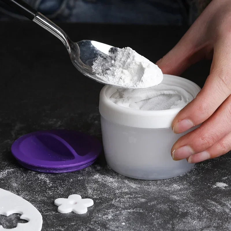 1pcs Fondant Sugar Cake Anti-stick Puff Flip Sugar Paste Powder Sprinkle Flour Starch Puff Cake Baking Demoulding Tool