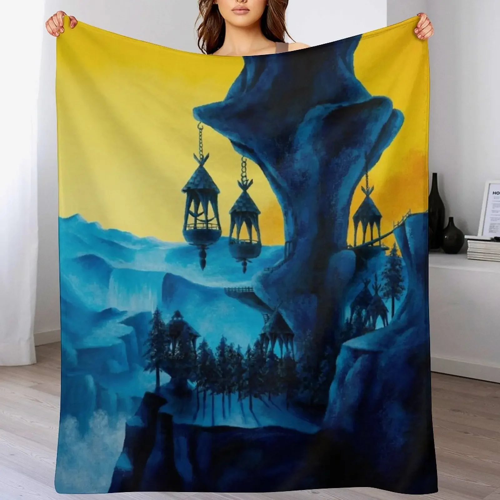 Rito Sunrise Throw Blanket Wrinkle Resistant Lightweight Blanket