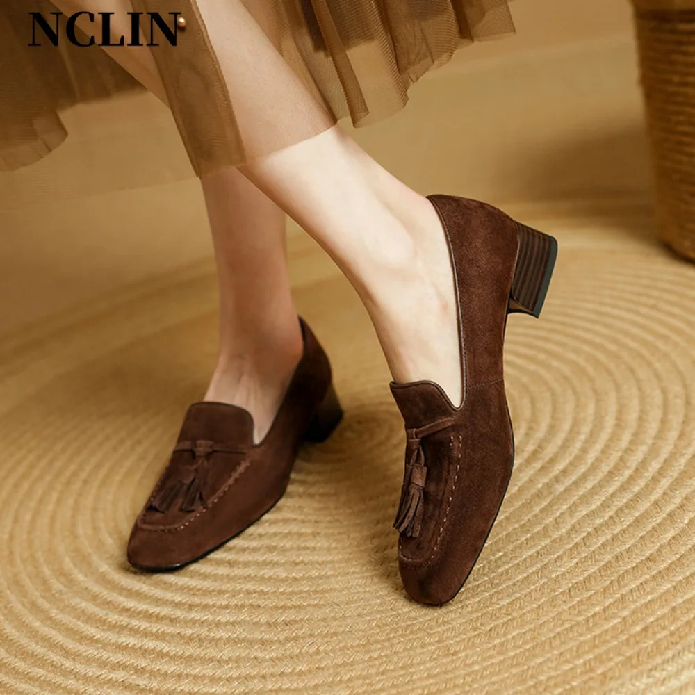 スポーツ女性フラットシューズ 2025 新トレンド春秋プラットフォームスエードローファーシューズカジュアルレディースウォーキングノンスリップ Chaussure ファム