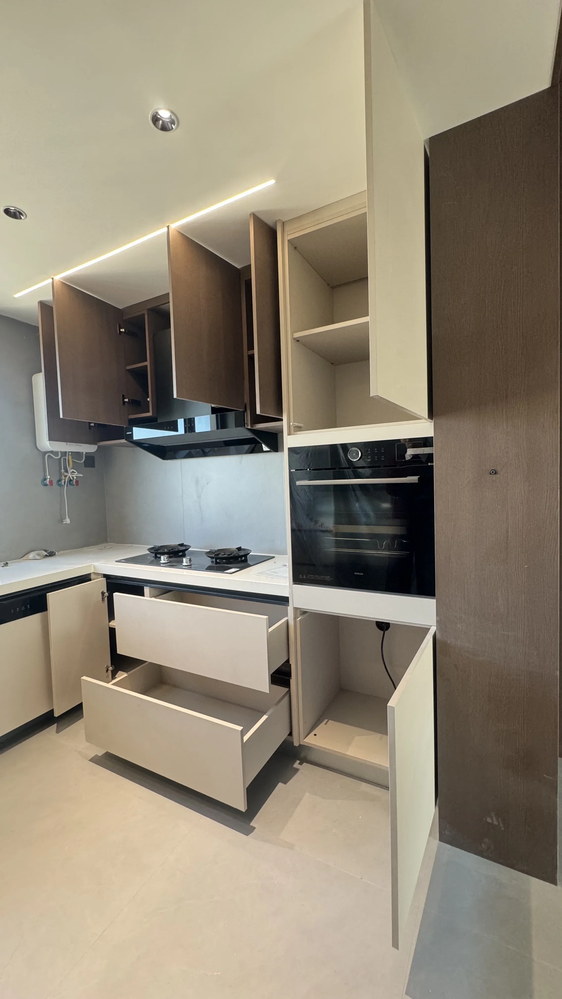 

Furniture High Gloss Flat White Modular Modern Cabinet