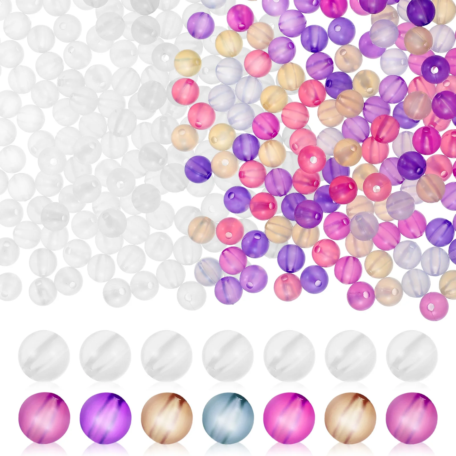 1000 قطعة Uv رد الفعل الخرز اللون تغيير الخرز البلاستيكي ل قلادة سوار صنع ضوء الشمس الحساسة DIY بها بنفسك دلايات المجوهرات