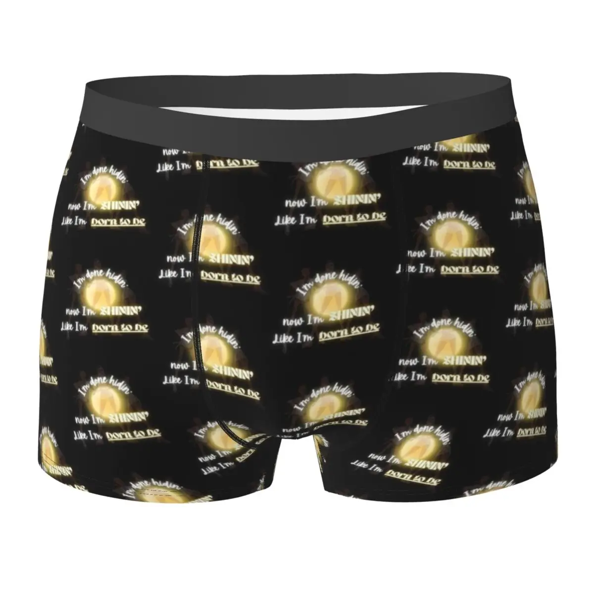 

Huntrix Golden Lyrics Underwear Men's Boxer Brief Breathable Trunk High Quality Printing Plus Size Underpants