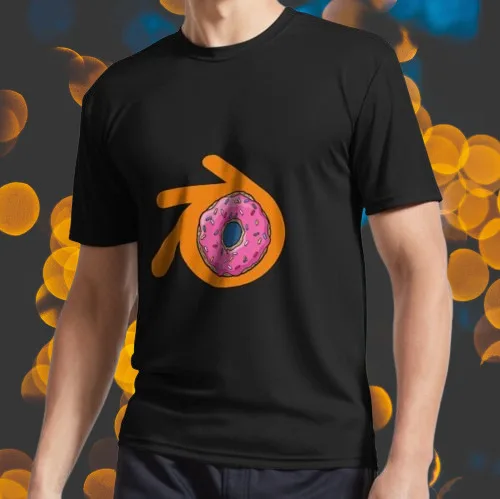 Nueva camiseta Blender Donuts Logo divertido americano EE. UU. Talla S 5XL