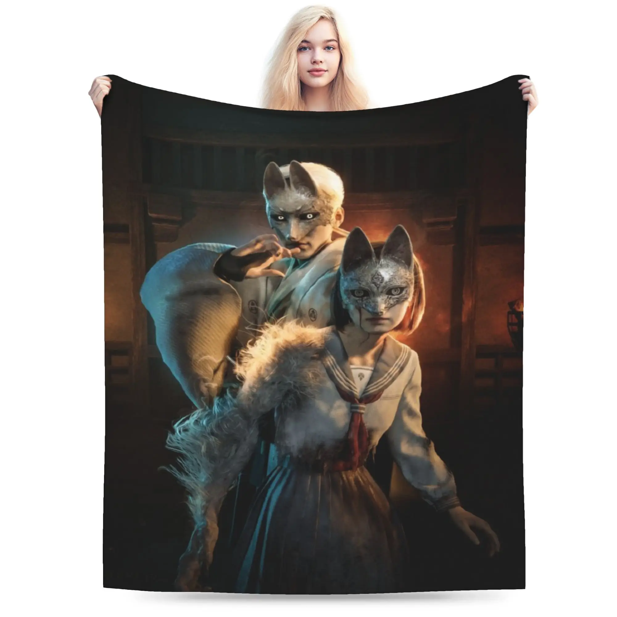 

Silent Hill f Horror Game 2025: одеяла, фланелевые расслабляющие супер мягкие одеяла для кровати, ковер